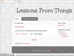 Sites similar to lessonsfromthings.com