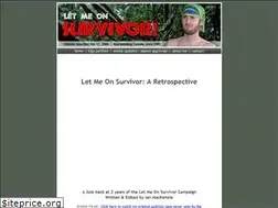 Sites similar to letmeonsurvivor.com