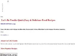 Sites similar to letsbefoodie.com
