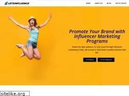 Sites similar to letsinfluence.io