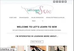 Sites similar to letslearntosew.com