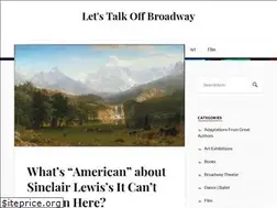 Sites similar to letstalkoffbroadway.com