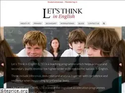 Sites similar to letsthinkinenglish.org