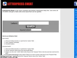 Sites similar to letterpresscheat.net