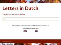 Sites similar to lettersindutch.com