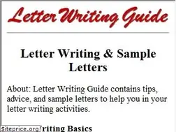 Sites similar to letterwritingguide.com