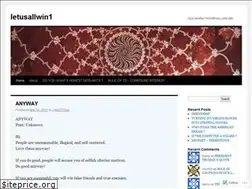 Sites similar to letusallwin1.wordpress.com