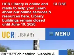Sites similar to library.ucr.edu