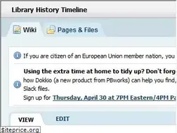 Sites similar to libraryhistory.pbworks.com