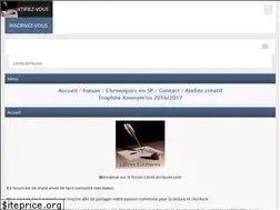 Sites similar to libres-ecritures.com
