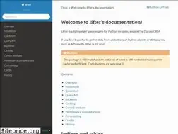 Sites similar to lifter.readthedocs.org