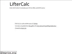 Sites similar to liftercalc.com
