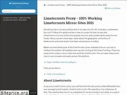 Sites similar to limetorrents-proxy.readthedocs.io