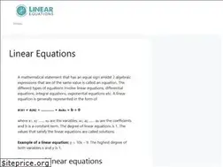 Sites similar to linearequations.org