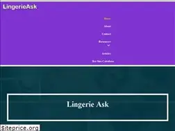 Sites similar to lingerieask.com