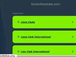 Sites similar to lionsinthestreet.com