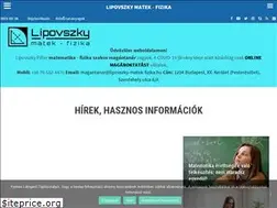 Sites similar to lipovszky-matek-fizika.hu