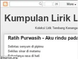 Sites similar to liriklagukenangan.blogspot.com