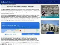 Sites similar to listadebancos.com