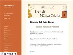 Sites similar to listamusicacriolla.com