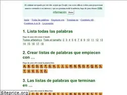 Sites similar to listasdepalabras.es