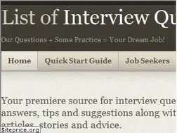 Sites similar to listofinterviewquestions.com