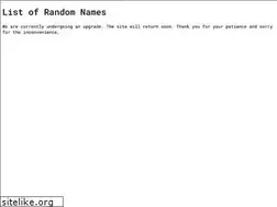 Sites similar to listofrandomnames.com