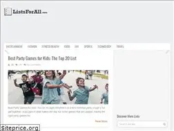Sites similar to listsforall.com