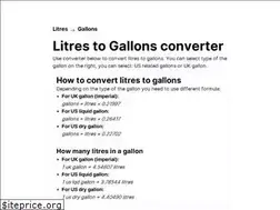 Sites similar to litrestogallons.com