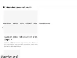 Sites similar to litteraturehongroise.fr