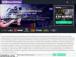Sites similar to liveesportsbetting.com