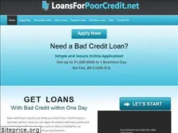 Sites similar to loansforpoorcredit.net