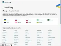 Sites similar to loansprofy.com