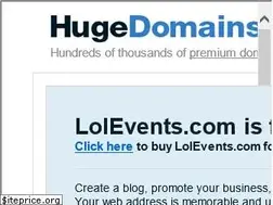 Sites similar to lolevents.com