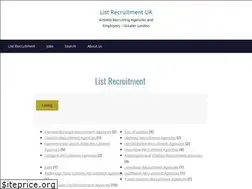 Sites similar to londonlistrecruitment.co.uk