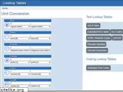 Sites similar to lookuptables.com
