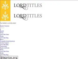 Sites similar to lordtitles.co.uk