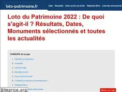 Sites similar to loto-du-patrimoine.fr