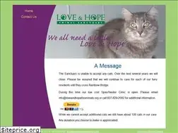 Sites similar to loveandhopeforanimals.org
