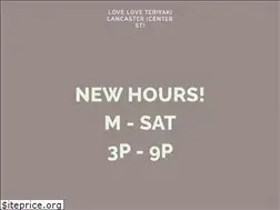 Sites similar to loveloveteriyakilancaster.com