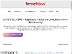 Sites similar to lovesyllabus.com