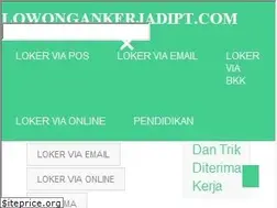 Sites similar to lowongankerjadipt.com