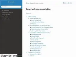 Sites similar to luacheck.readthedocs.io