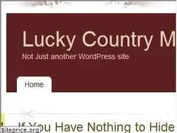 Sites similar to luckycountrymyarse.com