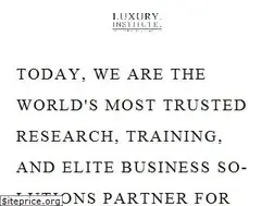 Sites similar to luxuryinstitute.com