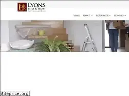 Sites similar to lyons-title.com