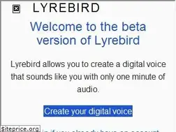 Sites similar to lyrebird.ai