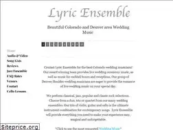 Sites similar to lyricensemble.com