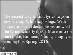 Sites similar to lyrics.rapbasement.com