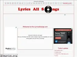Sites similar to lyricsallsongs.com